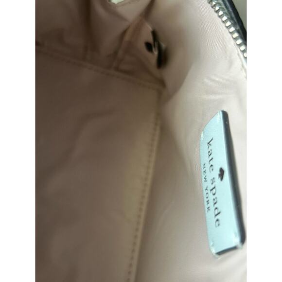 New Kate Spade Blue Tinsel Glitter Cosmetic Bag NWOT Powder Make-up Bathroom - Picture 5 of 11